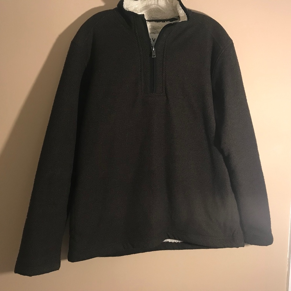 Orvis 1/4 zip Sherpa fleece, brown, new condition, medium
